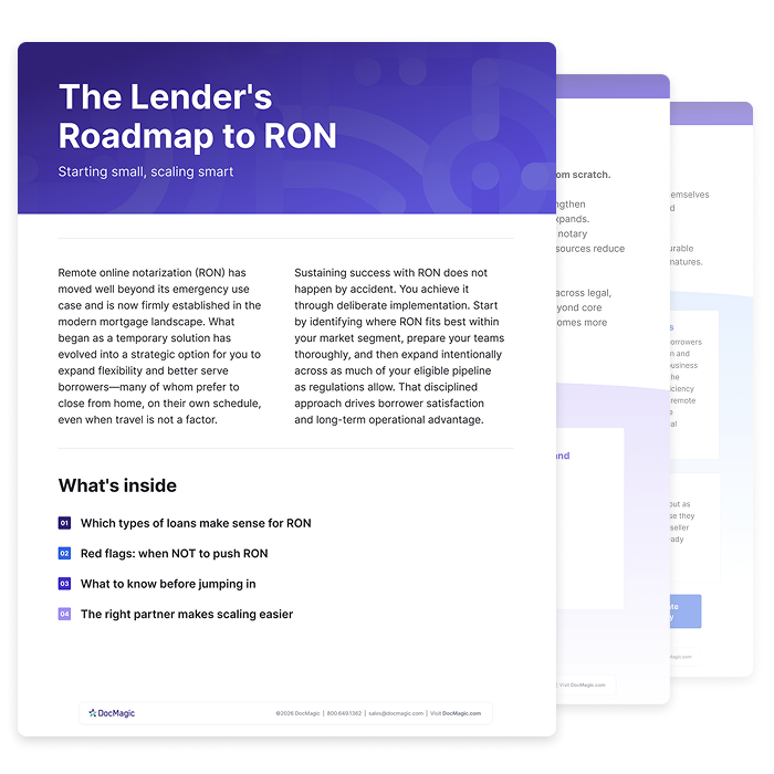 The Lenders Roadmap to RON - Blog insert
